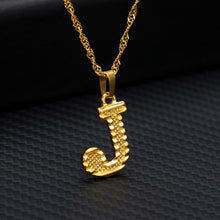 Carica l&#39;immagine nel visualizzatore di Gallery, Capital Letter Initial Necklace For Women Stainless Steel Gold A-Z Alphabet Pendant Necklace Jewelry Christmas Gift Bijoux Femme