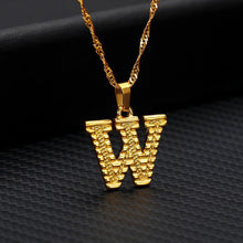 Carica l&#39;immagine nel visualizzatore di Gallery, Capital Letter Initial Necklace For Women Stainless Steel Gold A-Z Alphabet Pendant Necklace Jewelry Christmas Gift Bijoux Femme