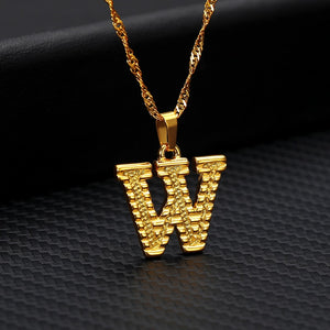 Capital Letter Initial Necklace For Women Stainless Steel Gold A-Z Alphabet Pendant Necklace Jewelry Christmas Gift Bijoux Femme