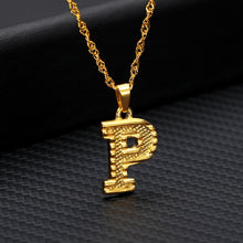 Carica l&#39;immagine nel visualizzatore di Gallery, Capital Letter Initial Necklace For Women Stainless Steel Gold A-Z Alphabet Pendant Necklace Jewelry Christmas Gift Bijoux Femme