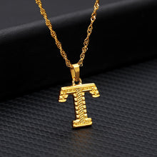 Carica l&#39;immagine nel visualizzatore di Gallery, Capital Letter Initial Necklace For Women Stainless Steel Gold A-Z Alphabet Pendant Necklace Jewelry Christmas Gift Bijoux Femme
