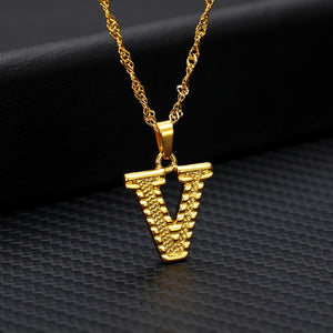 Capital Letter Initial Necklace For Women Stainless Steel Gold A-Z Alphabet Pendant Necklace Jewelry Christmas Gift Bijoux Femme