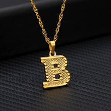 Carica l&#39;immagine nel visualizzatore di Gallery, Capital Letter Initial Necklace For Women Stainless Steel Gold A-Z Alphabet Pendant Necklace Jewelry Christmas Gift Bijoux Femme