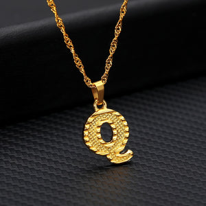 Capital Letter Initial Necklace For Women Stainless Steel Gold A-Z Alphabet Pendant Necklace Jewelry Christmas Gift Bijoux Femme