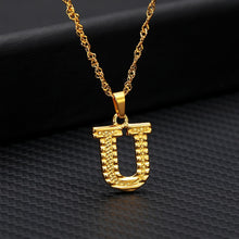 Carica l&#39;immagine nel visualizzatore di Gallery, Capital Letter Initial Necklace For Women Stainless Steel Gold A-Z Alphabet Pendant Necklace Jewelry Christmas Gift Bijoux Femme
