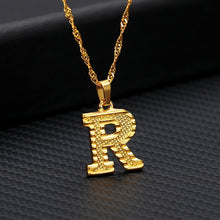Carica l&#39;immagine nel visualizzatore di Gallery, Capital Letter Initial Necklace For Women Stainless Steel Gold A-Z Alphabet Pendant Necklace Jewelry Christmas Gift Bijoux Femme