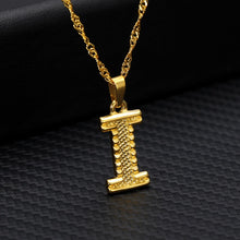 Carica l&#39;immagine nel visualizzatore di Gallery, Capital Letter Initial Necklace For Women Stainless Steel Gold A-Z Alphabet Pendant Necklace Jewelry Christmas Gift Bijoux Femme