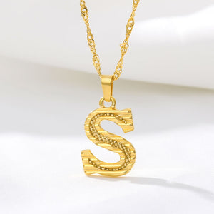 Capital Letter Initial Necklace For Women Stainless Steel Gold A-Z Alphabet Pendant Necklace Jewelry Christmas Gift Bijoux Femme