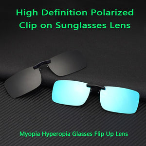 Car Driver Goggles Clip On Polarized Dark Glasses for Driving Fishing Women Men Myopia Reading Glasses Flip Up Sunglasses Lens