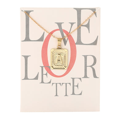 Collana con pendente dell'alfabeto di lettere inglesi della serie di marca di moda della carta per il commercio all'ingrosso di gioielli da donna 