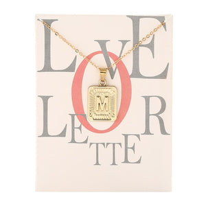 Card Fashion Brand Series 26 English Letters Alphabet Pendant Necklace For Women Men Jewelry Wholesale