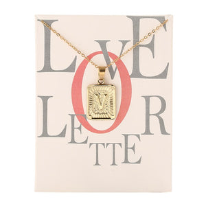 Card Fashion Brand Series 26 English Letters Alphabet Pendant Necklace For Women Men Jewelry Wholesale
