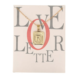 Card Fashion Brand Series 26 English Letters Alphabet Pendant Necklace For Women Men Jewelry Wholesale