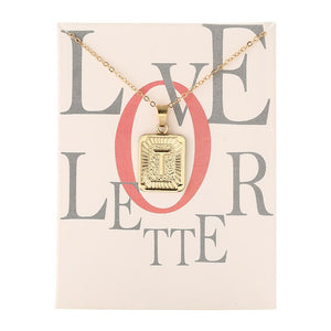 Card Fashion Brand Series 26 English Letters Alphabet Pendant Necklace For Women Men Jewelry Wholesale