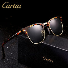 Load image into Gallery viewer, Carfia 2023 Women Men  Vintage Sunglasses Classic Retro Rivet Shades Brand Designer Rimless Sun glasses 100% UV400