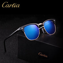 Load image into Gallery viewer, Carfia 2023 Women Men  Vintage Sunglasses Classic Retro Rivet Shades Brand Designer Rimless Sun glasses 100% UV400