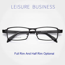 Load image into Gallery viewer, Casual And Comfortable Business Men Style Alloy Frame Glasses Half Rim And Full Rim Optional