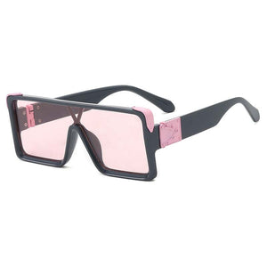 Occhiali da sole UV siamesi casual Uomo Donna Occhiali da sole quadrati con montatura grande Occhiali da vista retrò sfumati europei americani
