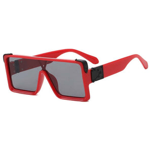 Occhiali da sole UV siamesi casual Uomo Donna Occhiali da sole quadrati con montatura grande Occhiali da vista retrò sfumati europei americani