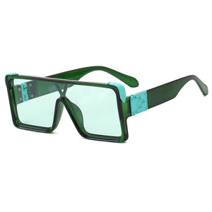 Occhiali da sole UV siamesi casual Uomo Donna Occhiali da sole quadrati con montatura grande Occhiali da vista retrò sfumati europei americani