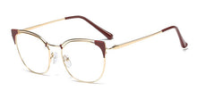Load image into Gallery viewer, Cat Ear Simple Metal Glasses Frames Men Women Optical  Computer Glasses 45892