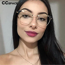 Load image into Gallery viewer, Cat Ear Simple Metal Glasses Frames Men Women Optical  Computer Glasses 45892