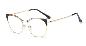 Cat Ear Simple Metal Glasses Frames Men Women Optical  Computer Glasses 45892