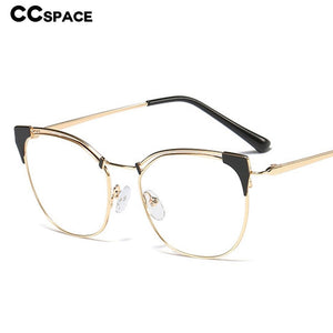 Cat Ear Simple Metal Glasses Frames Men Women Optical  Computer Glasses 45892