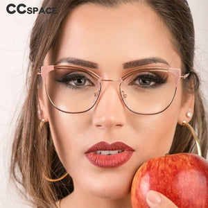 Cat Ear Simple Metal Glasses Frames Men Women Optical  Computer Glasses 45892