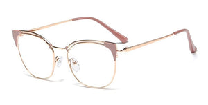 Cat Ear Simple Metal Glasses Frames Men Women Optical  Computer Glasses 45892