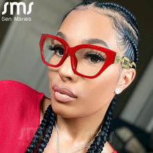 Load image into Gallery viewer, Cat Eye Anti Blue Eyeglasses Women Blue Light Blocking Computer Glasses Men Eyewear Spectacle Frames Brand Designer