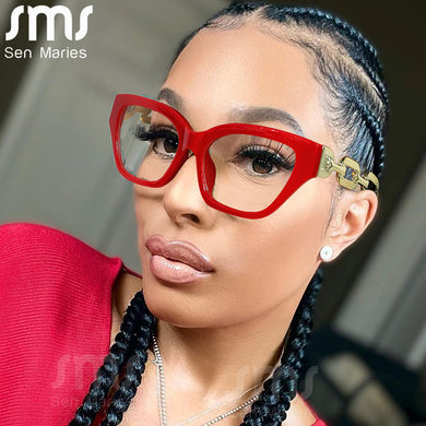 Cat Eye Anti Blue Eyeglasses Women Blue Light Blocking Computer Glasses Men Eyewear Spectacle Frames Brand Designer