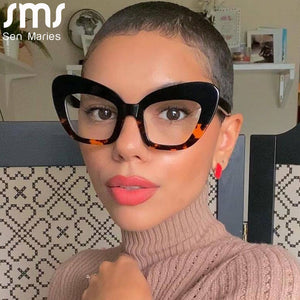Cat Eye Anti Blue Light Blocking Glasses Optical Glasses Women Men Computer Glasses Reading Prescription Spectacle Frames Unisex
