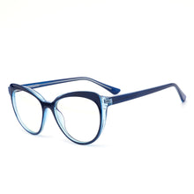 Load image into Gallery viewer, Cat Eye Anti-Blue Light Blocking Glasses TR90 Optical Frame Glass Clear Lens Prescription Myopia Computer Glass Eyeglasses