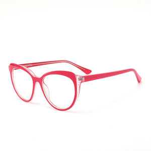 Cat Eye Anti-Blue Light Blocking Glasses TR90 Optical Frame Glass Clear Lens Prescription Myopia Computer Glass Eyeglasses