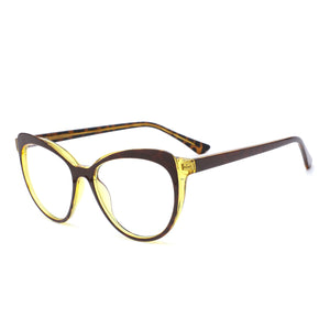 Cat Eye Anti-Blue Light Blocking Glasses TR90 Optical Frame Glass Clear Lens Prescription Myopia Computer Glass Eyeglasses