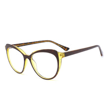 Load image into Gallery viewer, Cat Eye Anti-Blue Light Blocking Glasses TR90 Optical Frame Glass Clear Lens Prescription Myopia Computer Glass Eyeglasses