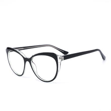 Load image into Gallery viewer, Cat Eye Anti-Blue Light Blocking Glasses TR90 Optical Frame Glass Clear Lens Prescription Myopia Computer Glass Eyeglasses