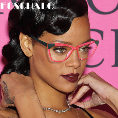 Cat Eye Anti-Blue Light Blocking Glasses TR90 Optical Frame Glasses Clear Lens Prescription Myopia Computer Glass Eyeglasses