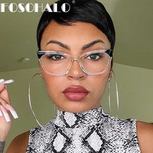 Load image into Gallery viewer, Cat Eye Anti-Blue Light Blocking Glasses TR90 Optical Frame Glasses Clear Lens Prescription Myopia Computer Glass Eyeglasses