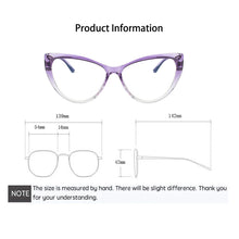 Load image into Gallery viewer, Cat Eye Anti Blue Light Glasses Blocking Filter Computer Glasses Men Women Super Light Frame Eyeglasses Pink Clear Spectacles