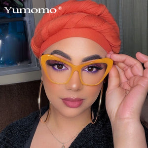 Cat Eye Anti Blue Light Optical Glasses For Women Men Yellow Green Frame Clear Lens Eyeglasses Unisex Eyewear Oculos