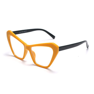 Cat Eye Anti Blue Light Optical Glasses For Women Men Yellow Green Frame Clear Lens Eyeglasses Unisex Eyewear Oculos