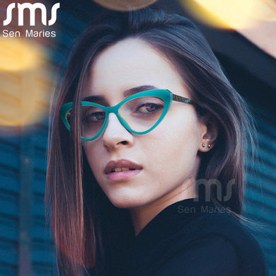 Cat Eye Anti Blue Light Plastic Titanium Optical Glasses Frames Men Women TR90 Computer Eyeglasses Daily Decroations
