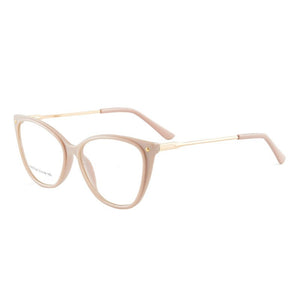 Cat Eye Anti-Blue Ray Optical Eyewear Plastic Glasses Frame Full Rim Women Style with Spring Hinges Selling