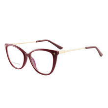 Load image into Gallery viewer, Cat Eye Anti-Blue Ray Optical Eyewear Plastic Glasses Frame Full Rim Women Style with Spring Hinges Selling