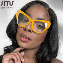 Carica l&#39;immagine nel visualizzatore di Gallery, Cat Eye Blue Light Blocking Glasses Women Men Clear Glasses Optical Eyeglasses Frame Transparent Lens Spectacle Frame Unisex