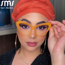 Carica l&#39;immagine nel visualizzatore di Gallery, Cat Eye Blue Light Blocking Glasses Women Men Clear Glasses Optical Eyeglasses Frame Transparent Lens Spectacle Frame Unisex