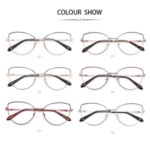 Cat Eye Clear Women's Round Glasses Frame For Myopia Reading Prescription Glasses Vintage Gaming Eyeglasses Female Fake Eyewear