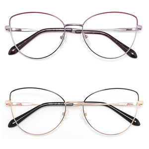 Cat Eye Clear Women's Round Glasses Frame For Myopia Reading Prescription Glasses Vintage Gaming Eyeglasses Female Fake Eyewear